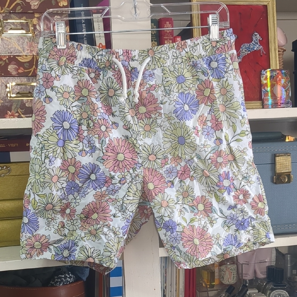 Barney Cools Vintage Pattern Floral Print Men's Swim Shorts Trunks Size Medium
